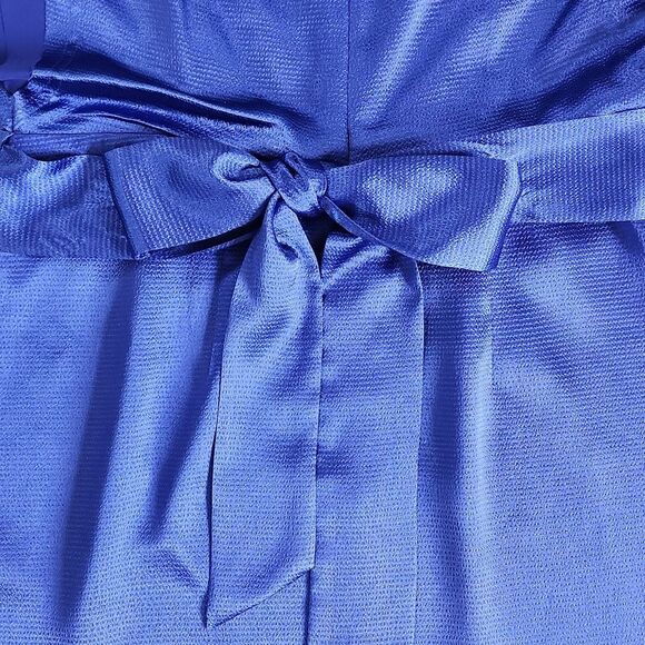 🐞Jessica Simpson Royal Blue Flutter Sleeve Peplum Waist Dress Size 6 - Picture 8 of 12